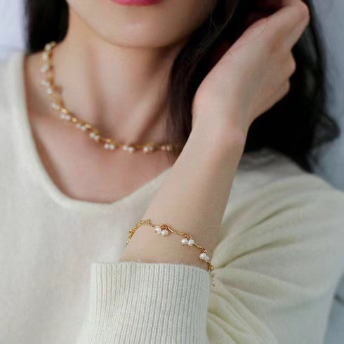 Cherry Pearls Necklace and Bracelet (Purchase Individually) - Zafari Studio Jewelry